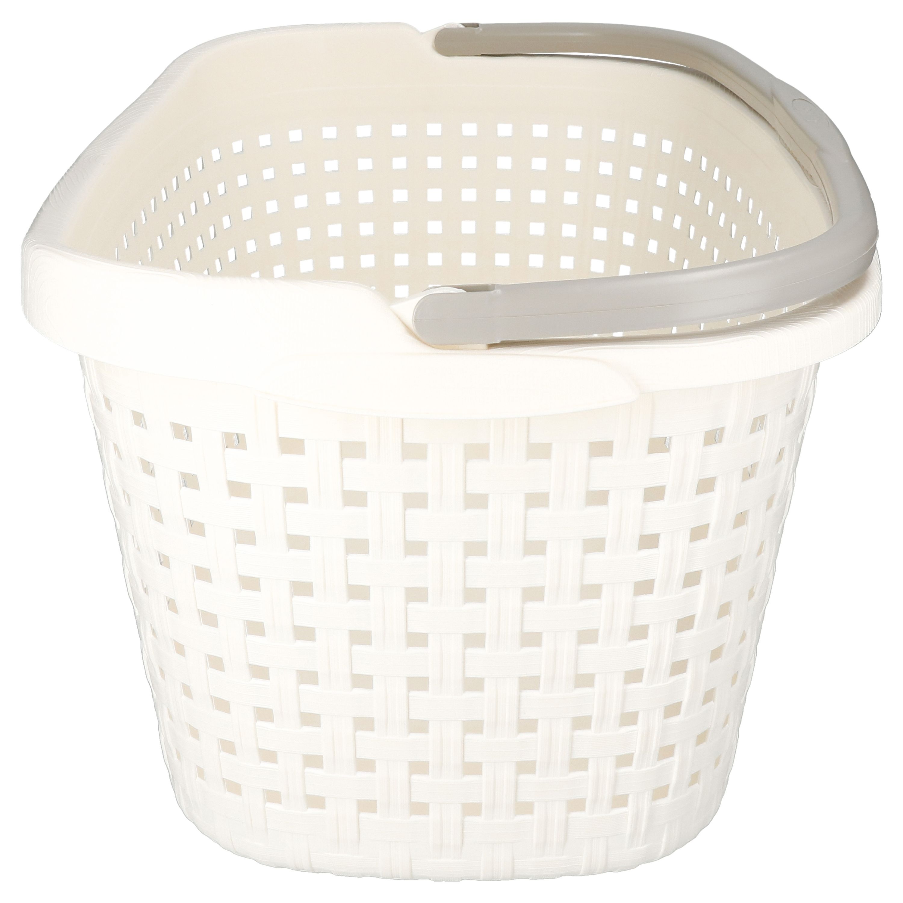 Wäschekorb CANASTA weiß 40L Box Korb Wanne Wäschesammler Wäschewanne