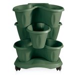 3tlg Blumenpflanzgefäß Geranio grün - 4035.7_Bild_1