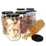 6er Set Rundglas 1062 ml To 82 schwarzer Deckel incl. Diamant Gelierzauber Rezeptheft_Bild_1