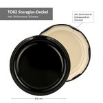 12er Set Rundglas 1062 ml To 82 Schwarzer Deckel incl. Diamant Gelierzauber Rezeptheft_Bild_4