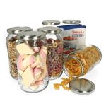 6er Set Rundglas 1062 ml To 82 Silberner Deckel incl. Diamant Gelierzauber Rezeptheft_Bild_1