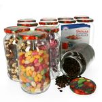 12er Set Rundglas 1062 ml To 82 Obst Dekor Deckel incl. Diamant Gelierzauber Rezeptheft_Bild_1