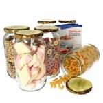 6er Set Rundglas 1062 ml To 82 Holzdekor Deckel incl. Diamant Gelierzauber Rezeptheft_Bild_1