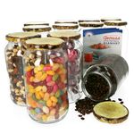 12er Set Rundglas 1062 ml To 82 Holzdekor Deckel incl. Diamant Gelierzauber Rezeptheft_Bild_1