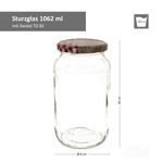 12er Set Rundglas 1062 ml To 82 Holz Herz rot Deckel incl. Diamant Gelierzauber Rezeptheft_Bild_3