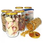 6er Set Rundglas 1062 ml Carino To 82 Deckel mit Honigwabe incl. Diamant Gelierzauber Rezeptheft_Bild_1