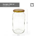 6er Set Rundglas 1062 ml Carino To 82 Deckel mit Honigwabe incl. Diamant Gelierzauber Rezeptheft_Bild_3