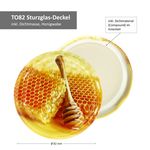 6er Set Rundglas 1062 ml Carino To 82 Deckel mit Honigwabe incl. Diamant Gelierzauber Rezeptheft_Bild_4