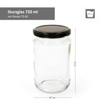 6er Set Rundglas 720 ml To 82 schwarzer Deckel incl. Diamant Gelierzauber Rezeptheft_Bild_3