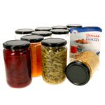 12er Set Rundglas 720 ml To 82 schwarzer Deckel incl. Diamant Gelierzauber Rezeptheft_Bild_1