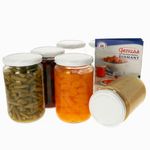 6er Set Rundglas 720 ml To 82 weißer Deckel incl. Diamant Gelierzauber Rezeptheft_Bild_1