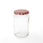 12er Set Rundglas 720 ml To 82 rot karierter Deckel incl. Diamant Gelierzauber Rezeptheft_Bild_2