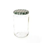 12er Set Rundglas 720 ml To 82 grün karierter Deckel incl. Diamant Gelierzauber Rezeptheft_Bild_2