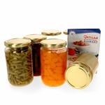 6er Set Rundglas 720 ml To 82 goldener Deckel incl. Diamant Gelierzauber Rezeptheft_Bild_1