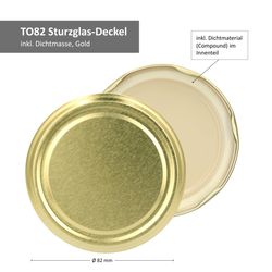 TO-82-Deckelmotive-Gold-Bemassung.jpg 6er Set Rundglas 720 ml To 82 goldener Deckel incl. Diamant Gelierzauber Rezeptheft_Bild_4