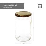 12er Set Rundglas 720 ml To 82 Holzdekor Deckel incl. Diamant Gelierzauber Rezeptheft_Bild_2