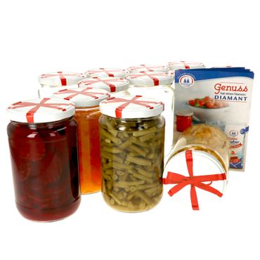 12er Set Rundglas 720 ml To 82 Schleifendekor Deckel incl. Diamant Gelierzauber Rezeptheft_Bild_4