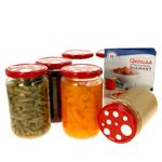6er Set Rundglas 720 ml To 82 Fliegenpilz Deckel incl. Diamant Gelierzauber Rezeptheft_Bild_1