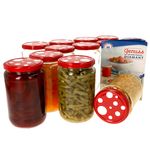 12er Set Rundglas 720 ml To 82 Fliegenpilz Deckel incl. Diamant Gelierzauber Rezeptheft_Bild_4