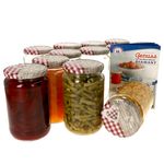 12er Set Rundglas 720 ml To 82 Holz Herz rot Deckel incl. Diamant Gelierzauber Rezeptheft_Bild_4