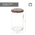 12er Set Rundglas 720 ml To 82 Holz Herz rot Deckel incl. Diamant Gelierzauber Rezeptheft_Bild_2