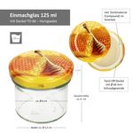 25er Set Sturzglas 125 ml Carino To 66 Deckel mit Honigwabe incl. Diamant Gelierzauber Rezeptheft_Bild_6