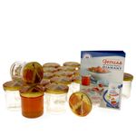 24er Set Sturzglas 167 ml Carino To 66 Deckel mit Honigwabe incl. Diamant Gelierzauber Rezeptheft_Bild_1