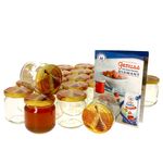 24er Set Rundglas 212 ml nieder Carino To 66 Deckel mit Honigwabe incl. Diamant Gelierzauber Rezeptheft_Bild_1
