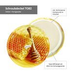 12er Set Sturzglas 350 ml Carino To 82 Deckel mit Honigwabe incl. Diamant Gelierzauber Rezeptheft_Bild_4