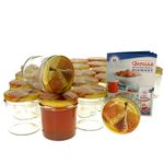 25er Set Sturzglas 350 ml Carino To 82 Deckel mit Honigwabe incl. Diamant Gelierzauber Rezeptheft_Bild_1