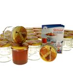 50er Set Sturzglas 350 ml Carino To 82 Deckel mit Honigwabe incl. Diamant Gelierzauber Rezeptheft_Bild_1