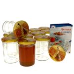 12er Set Sturzglas 435 ml Carino To 82 Deckel mit Honigwabe incl. Diamant Gelierzauber Rezeptheft_Bild_1