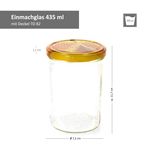 25er Set Sturzglas 435 ml Carino To 82 Deckel mit Honigwabe incl. Diamant Gelierzauber Rezeptheft_Bild_3