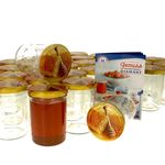 50er Set Sturzglas 435 ml Carino To 82 Deckel mit Honigwabe incl. Diamant Gelierzauber Rezeptheft_Bild_1