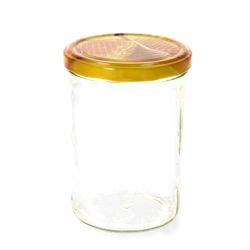 Honigglas435singleAusschnitt.jpg 50er Set Sturzglas 435 ml Carino To 82 Deckel mit Honigwabe incl. Diamant Gelierzauber Rezeptheft_Bild_2