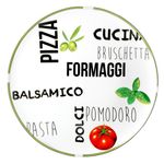 4er Set Pizzateller Tomate Weiß mit Dekor Ø 31cm - 2x Grün & 2x Rot - 27020533_Bild_3