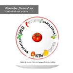 4er Set Pizzateller Tomate Weiß mit Dekor Ø 31cm - 2x Grün & 2x Rot - 27020533_Bild_6