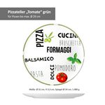 6er Set Pizzateller Tomate Weiß mit Dekor Ø 31cm - 3x Grün & 3x Rot - 27020533_Bild_5