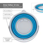 Eimer faltbar 10 ltr türkis_Bild_8