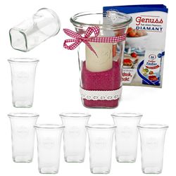 WECK-Quadro-Glas-795ml-ohne-Deckel-9er-Set-2.jpg 9er Set Weck Quentin 795 ml mit Rezeptheft_Bild_1