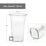 9er Set Weck Quentin 795 ml + 9 Glasdeckeldeckel + 9 Einkochringe + 18 Klammern mit Rezeptheft_Bild_4