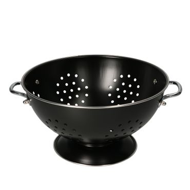 Seiher / Sieb 23cm in Schwarz für die Küche im Retro-Stil_Bild_2