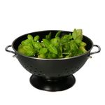 Seiher / Sieb 23cm in Schwarz für die Küche im Retro-Stil_Bild_1