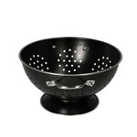 Seiher / Sieb 23cm in Schwarz für die Küche im Retro-Stil_Bild_4