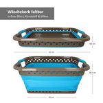 Wäschekorb faltbar 61x44 grau-blau_Bild_4