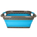 Wäschekorb faltbar 61x44 grau-blau_Bild_3