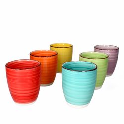 HIT-Uni-Bunt-Unicolour-Kaffeebecher-OHNE-Henkel-6er-Set.jpg 6er Set Kaffeebecher Uni Bunt OHNE Henkel_Bild_1