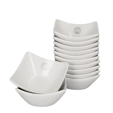 12tlg. Tapas Schälchen Weiß 7x7cm - 24303375_Bild_1