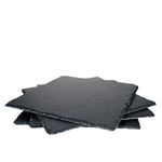 4er Set Schieferplatte 30x30cm Schwarz - 23464620_Bild_1