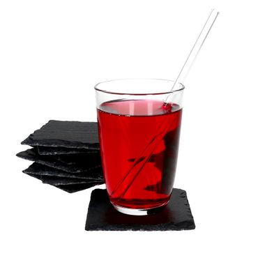 8er Set Schieferplatte 10x10cm Schwarz - 23464680_Bild_4